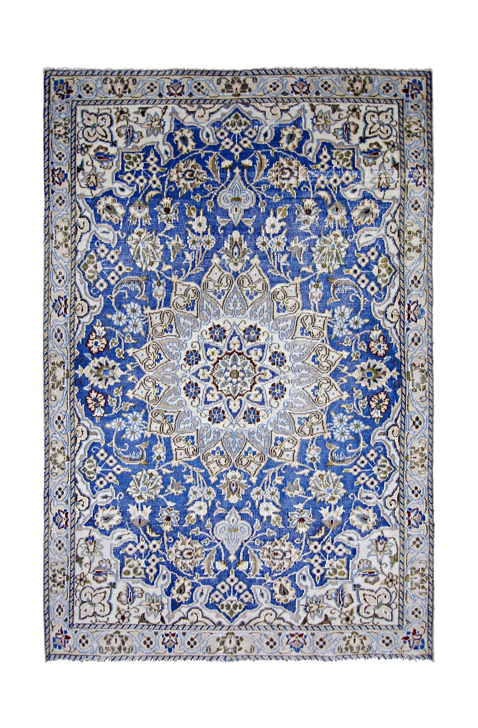 Vintage Persian Nain Rug