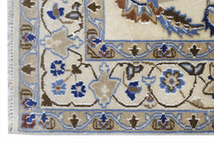 Handmade Vintage Persian Nain Rug | 187 x 121 cm | 6'2" x 4' - Najaf Rugs & Textile