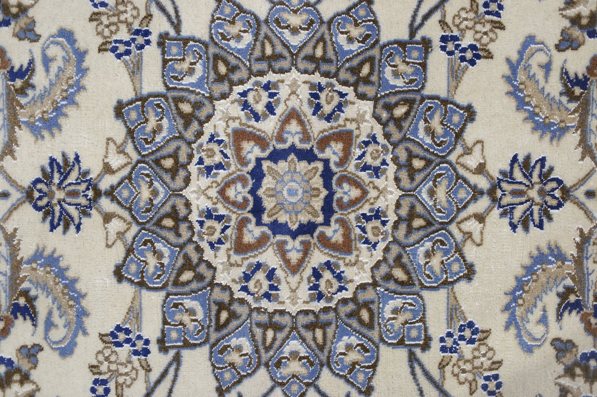 Handmade Vintage Persian Nain Rug | 187 x 121 cm | 6'2" x 4' - Najaf Rugs & Textile