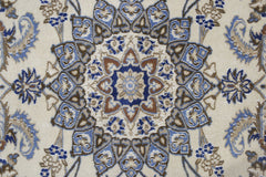 Handmade Vintage Persian Nain Rug | 187 x 121 cm | 6'2" x 4' - Najaf Rugs & Textile