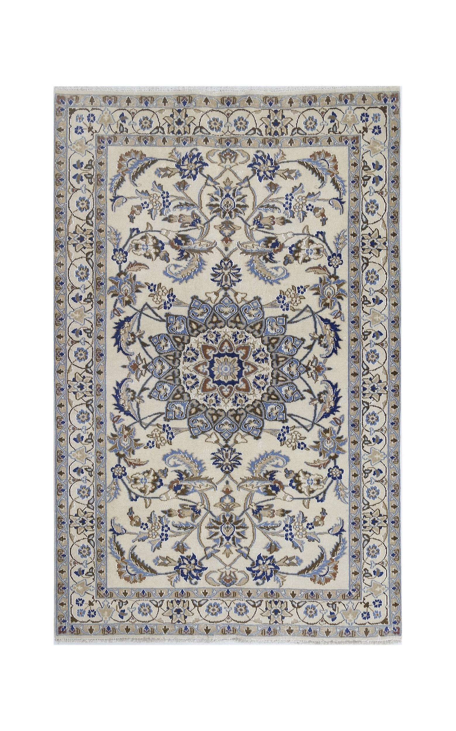Vintage Persian Nain Rug