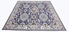 Handmade Vintage Persian Nain Rug | 193 x 189 cm | 6'4" x 6'2" - Najaf Rugs & Textile