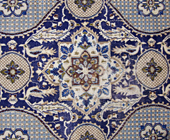 Handmade Vintage Persian Nain Rug | 193 x 189 cm | 6'4" x 6'2" - Najaf Rugs & Textile