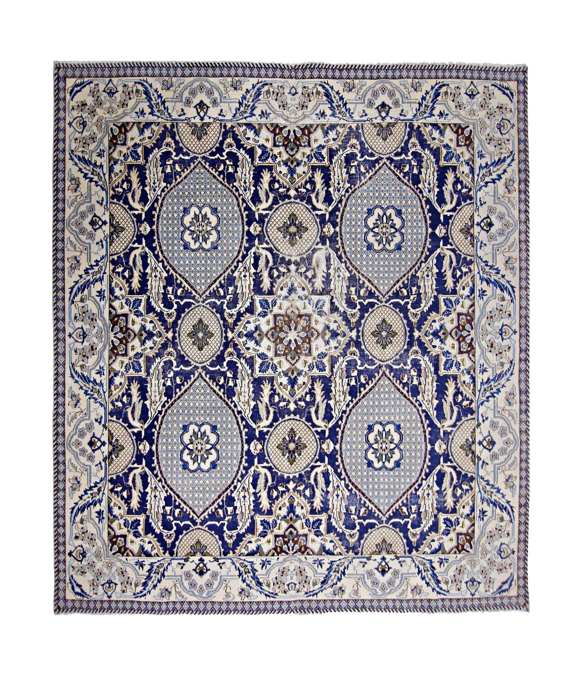 Vintage Persian Nain Rug