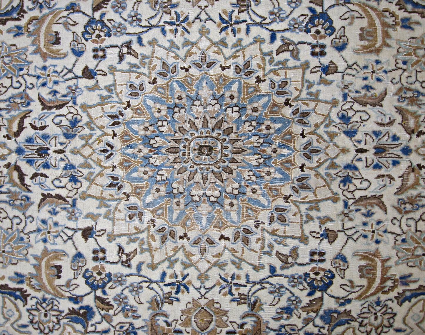 Handmade Vintage Persian Nain Rug | 199 x 111 cm | 6'6" x 3'8" - Najaf Rugs & Textile