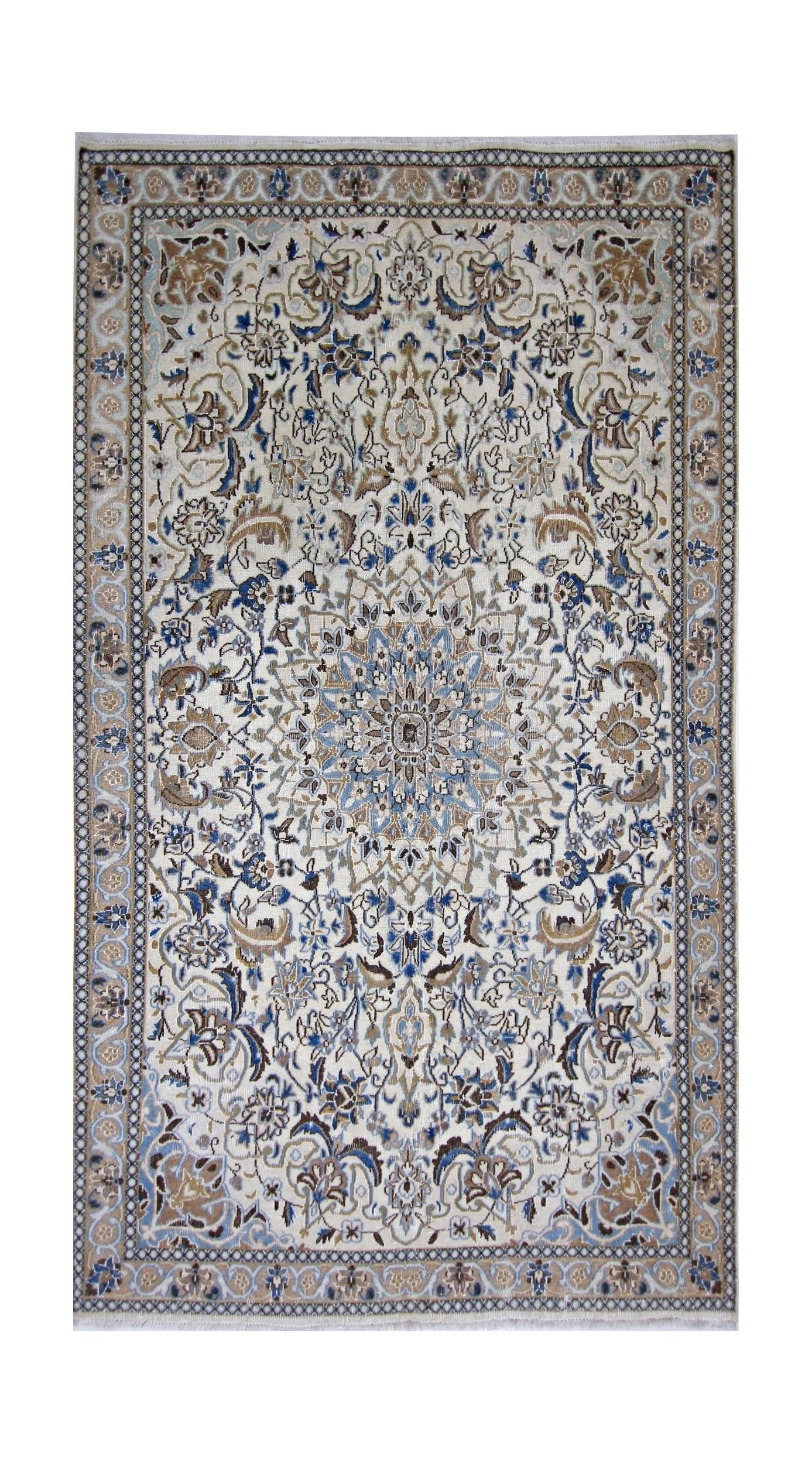 Vintage Persian Nain Rug