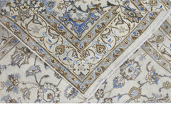 Handmade Vintage Persian Nain Rug | 203 x 120 cm | 6'8" x 3'11" - Najaf Rugs & Textile