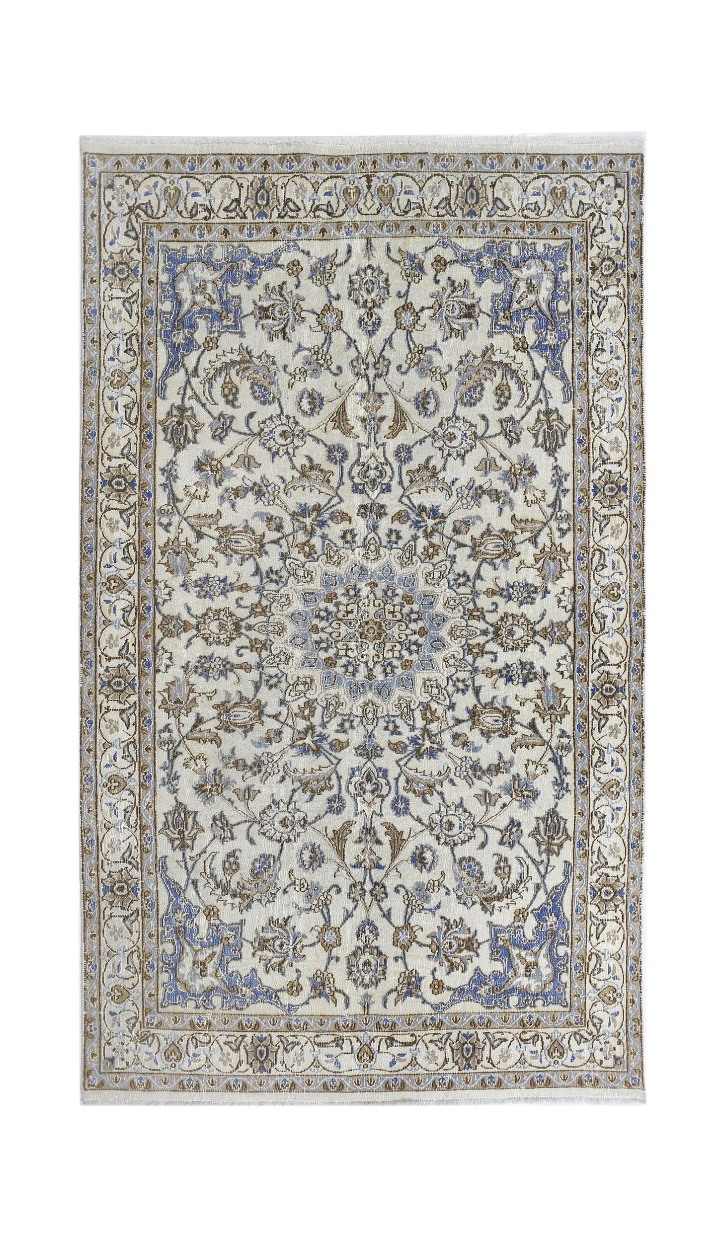Vintage Persian Nain Rug
