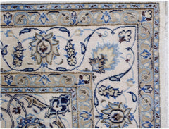 Handmade Vintage Persian Nain Rug | 252 x 191 cm | 8'3" x 6'3" - Najaf Rugs & Textile