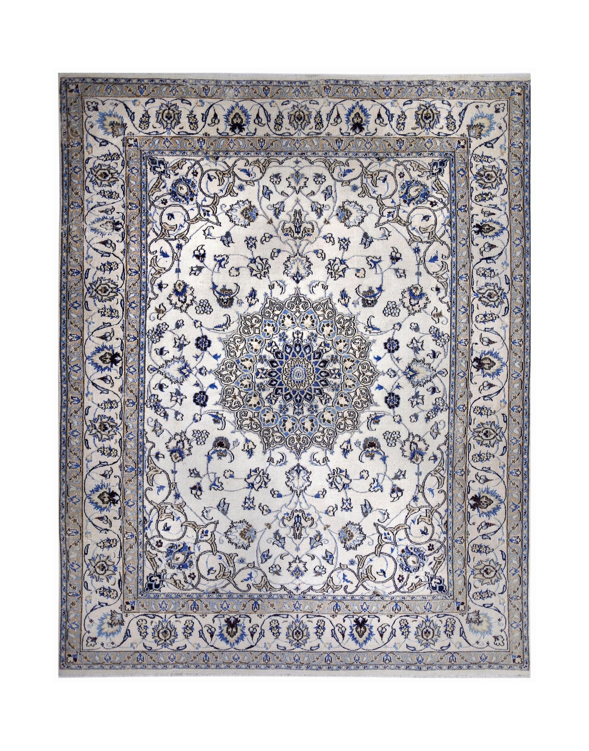 Vintage Persian Nain Rug