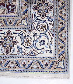 Handmade Vintage Persian Nain Rug | 253 x 202 cm | 8'3" x 6'7" - Najaf Rugs & Textile