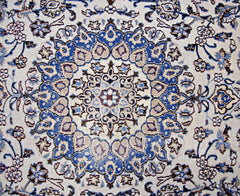 Handmade Vintage Persian Nain Rug | 253 x 202 cm | 8'3" x 6'7" - Najaf Rugs & Textile