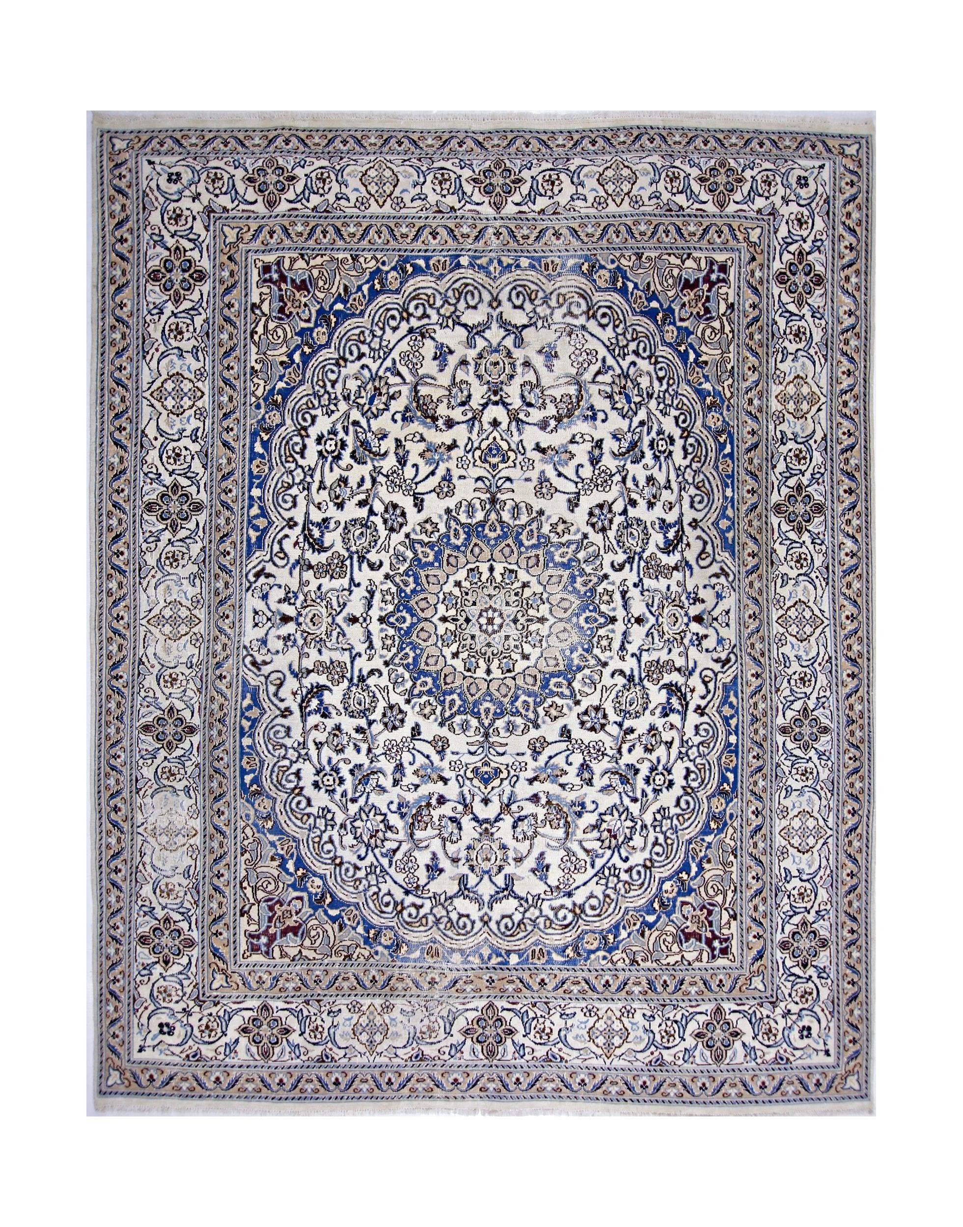 Vintage Persian Nain Rug