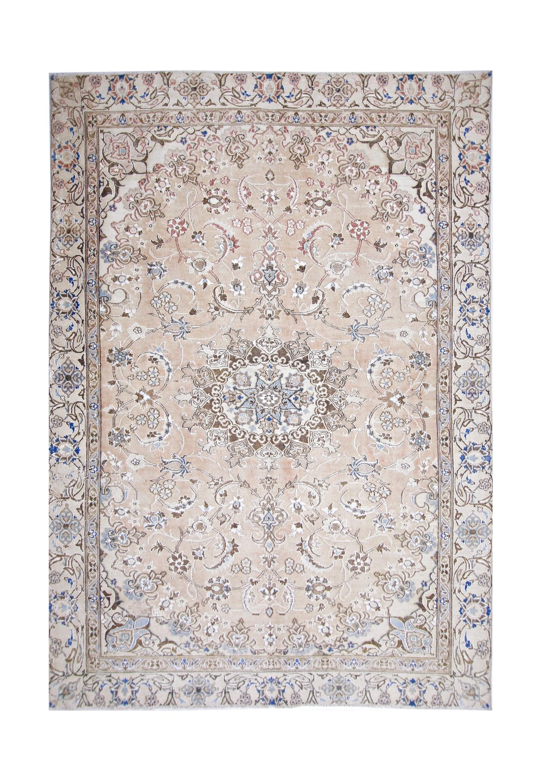 Vintage Persian Nain Rug