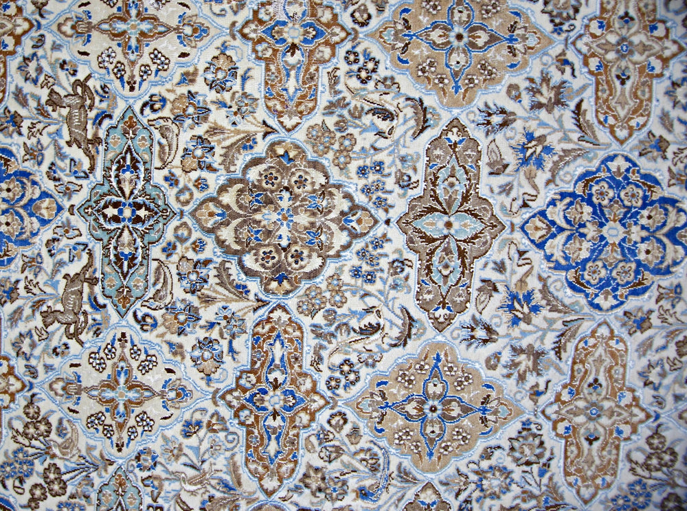 Vintage Persian Nain Rug