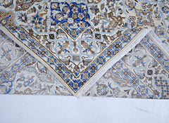 Handmade Vintage Persian Nain Rug | 256 x 166 cm | 8'4" x 5'5" - Najaf Rugs & Textile