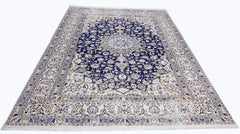 Handmade Vintage Persian Nain Rug | 272 x 198 cm | 8'11" x 6'6" - Najaf Rugs & Textile