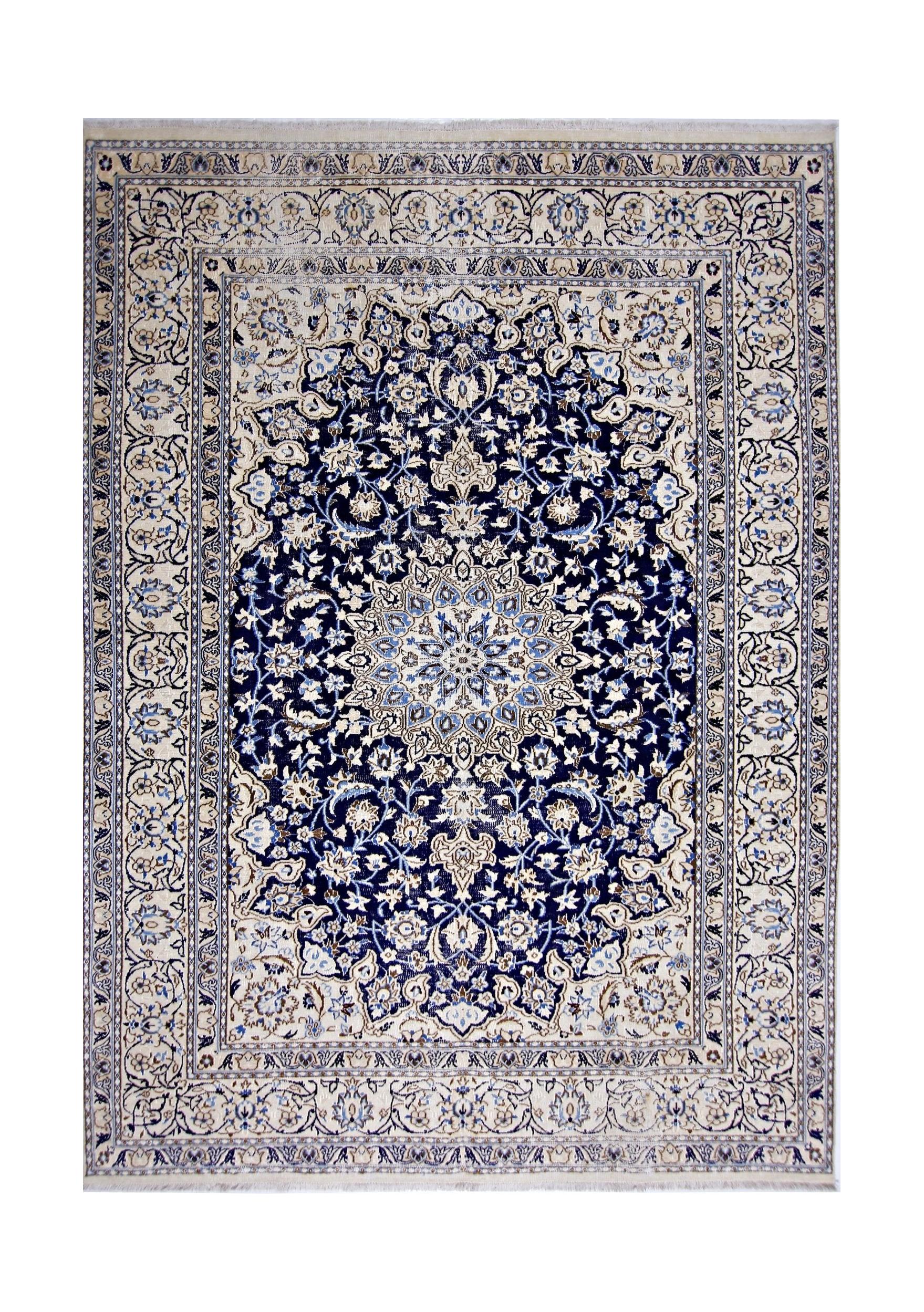 Vintage Persian Nain Rug
