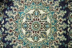 Handmade Vintage Persian Nain Rug | 276 x 191 cm | 9'1" x 6'3" - Najaf Rugs & Textile