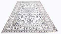 Handmade Vintage Persian Nain Rug | 289 x 197 cm | 9'6" x 6'5" - Najaf Rugs & Textile