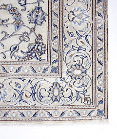 Handmade Vintage Persian Nain Rug | 289 x 197 cm | 9'6" x 6'5" - Najaf Rugs & Textile