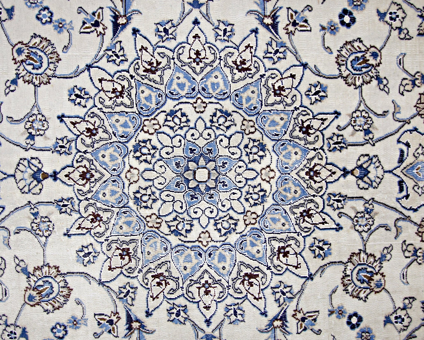 Handmade Vintage Persian Nain Rug | 289 x 197 cm | 9'6" x 6'5" - Najaf Rugs & Textile