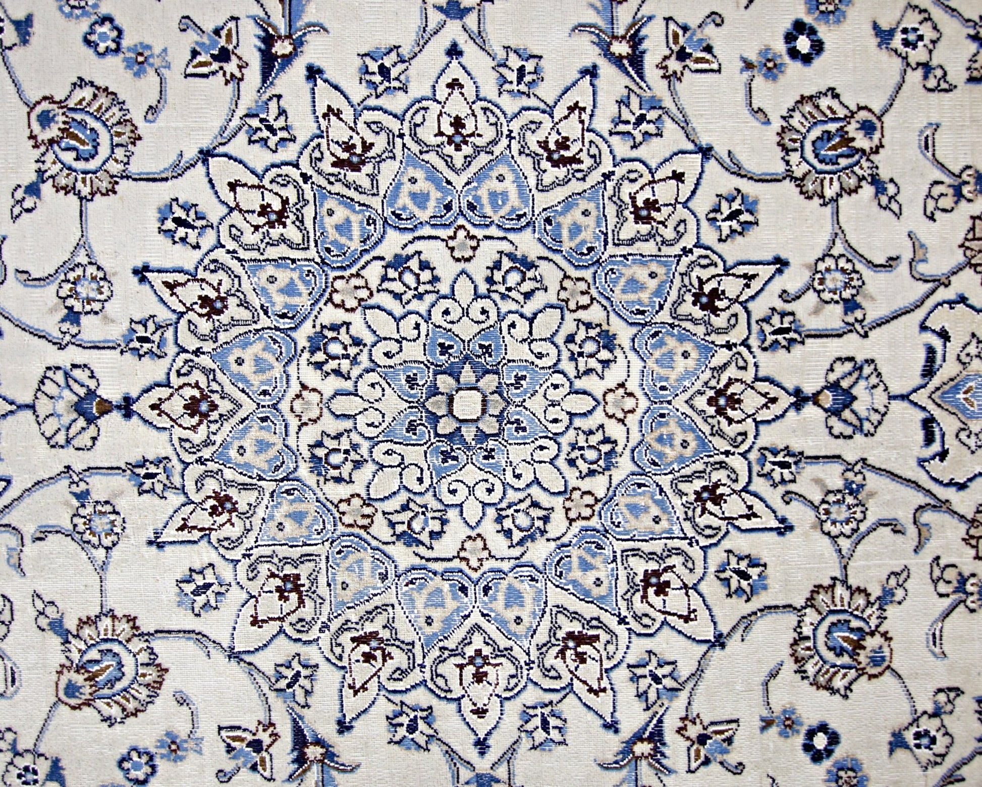 Handmade Vintage Persian Nain Rug | 289 x 197 cm | 9'6" x 6'5" - Najaf Rugs & Textile