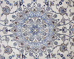 Handmade Vintage Persian Nain Rug | 289 x 197 cm | 9'6" x 6'5" - Najaf Rugs & Textile