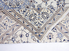 Handmade Vintage Persian Nain Rug | 289 x 197 cm | 9'6" x 6'5" - Najaf Rugs & Textile