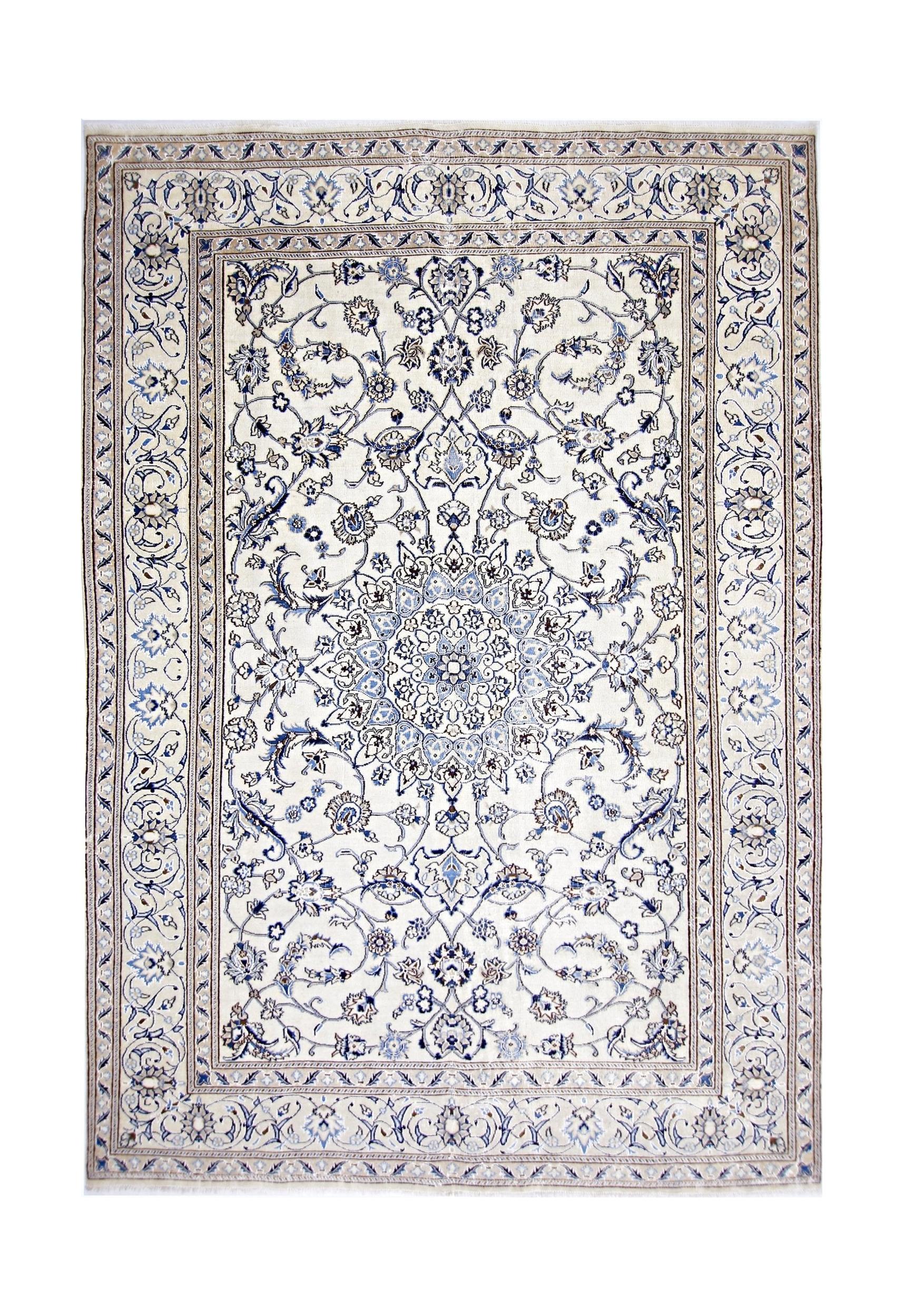 Vintage Persian Nain Rug