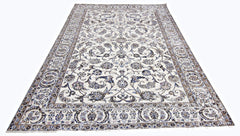 Handmade Vintage Persian Nain Rug | 290 x 191 cm | 9'6" x 6'3" - Najaf Rugs & Textile