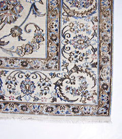 Handmade Vintage Persian Nain Rug | 290 x 191 cm | 9'6" x 6'3" - Najaf Rugs & Textile