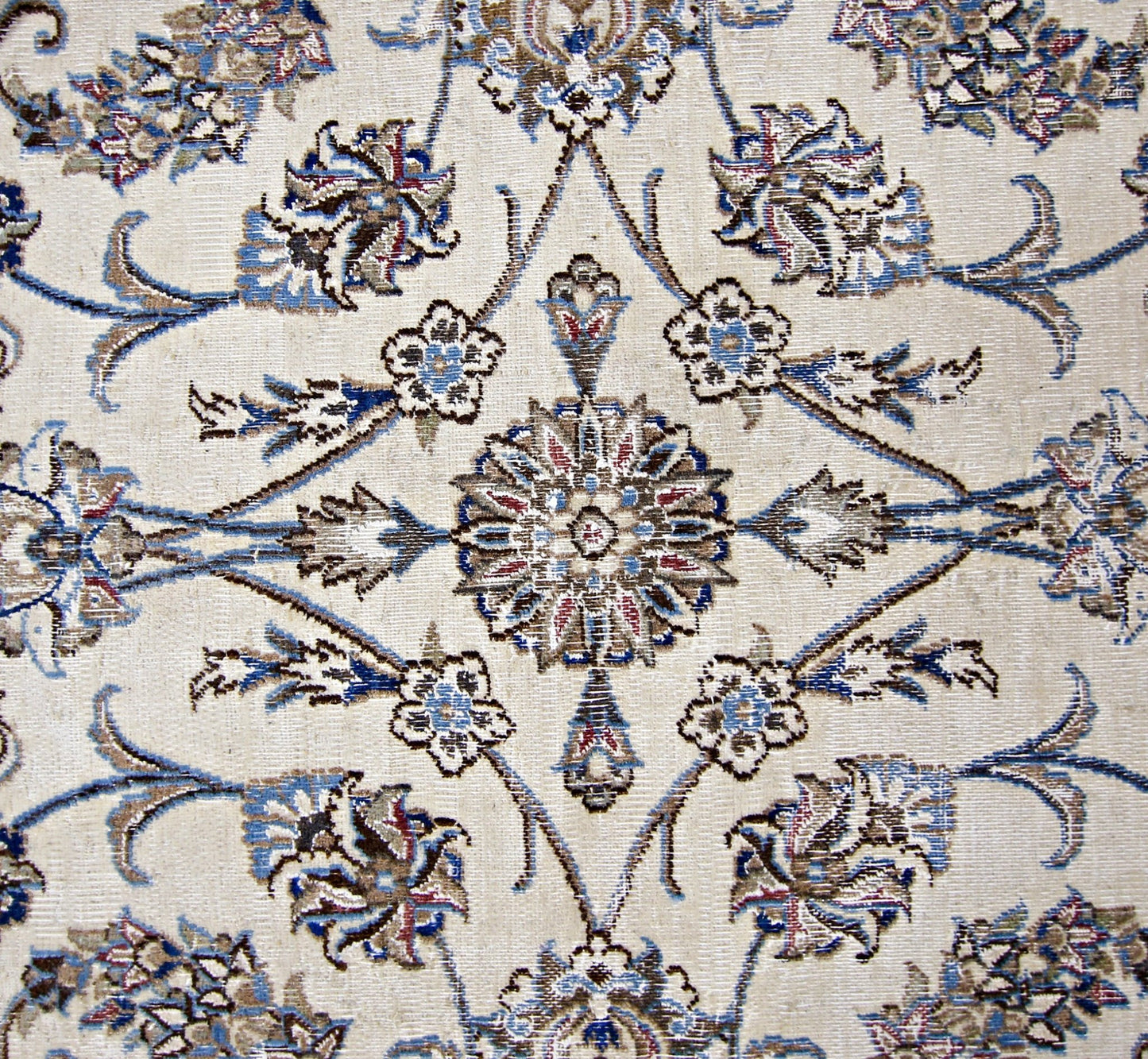 Handmade Vintage Persian Nain Rug | 290 x 191 cm | 9'6" x 6'3" - Najaf Rugs & Textile