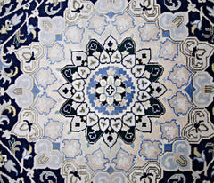 Handmade Vintage Persian Nain Rug | 299 x 198 cm | 9'10" x 6'6" - Najaf Rugs & Textile