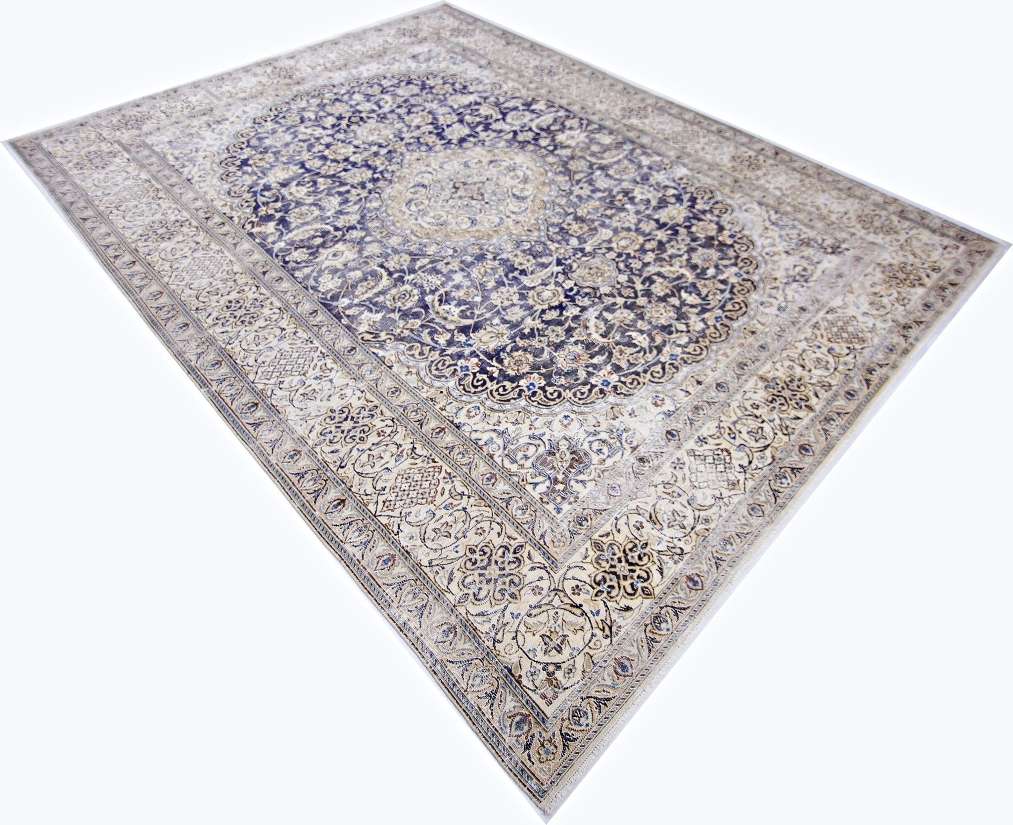 Handmade Vintage Persian Kerman Rug | 334 x 242 cm | 11' x 7'11" - Najaf Rugs & Textile