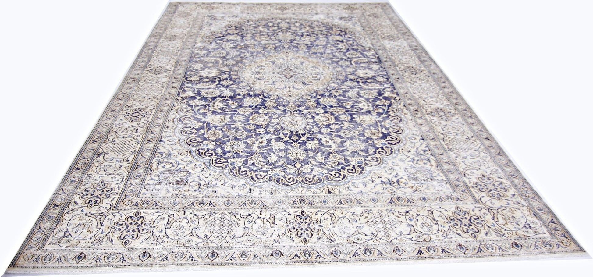 Handmade Vintage Persian Kerman Rug | 334 x 242 cm | 11' x 7'11" - Najaf Rugs & Textile