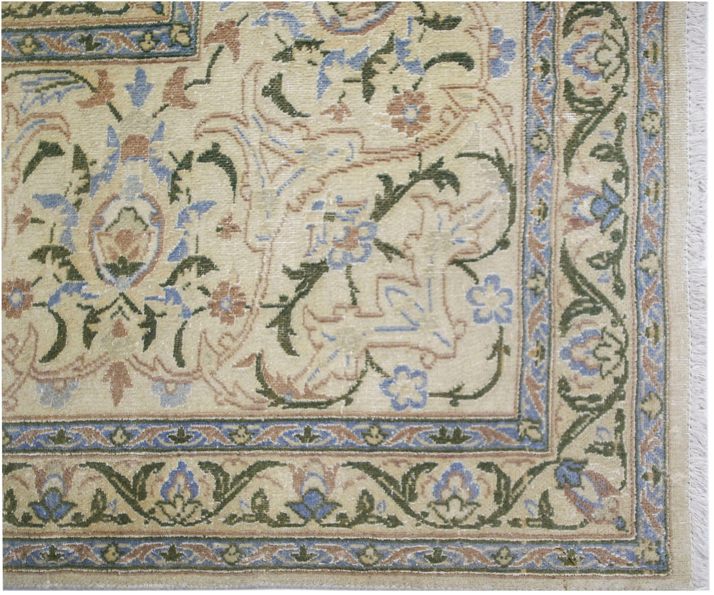 Handmade Vintage Persian Nain Rug | 392 x 259 cm | 12'10" x 8'6" - Najaf Rugs & Textile