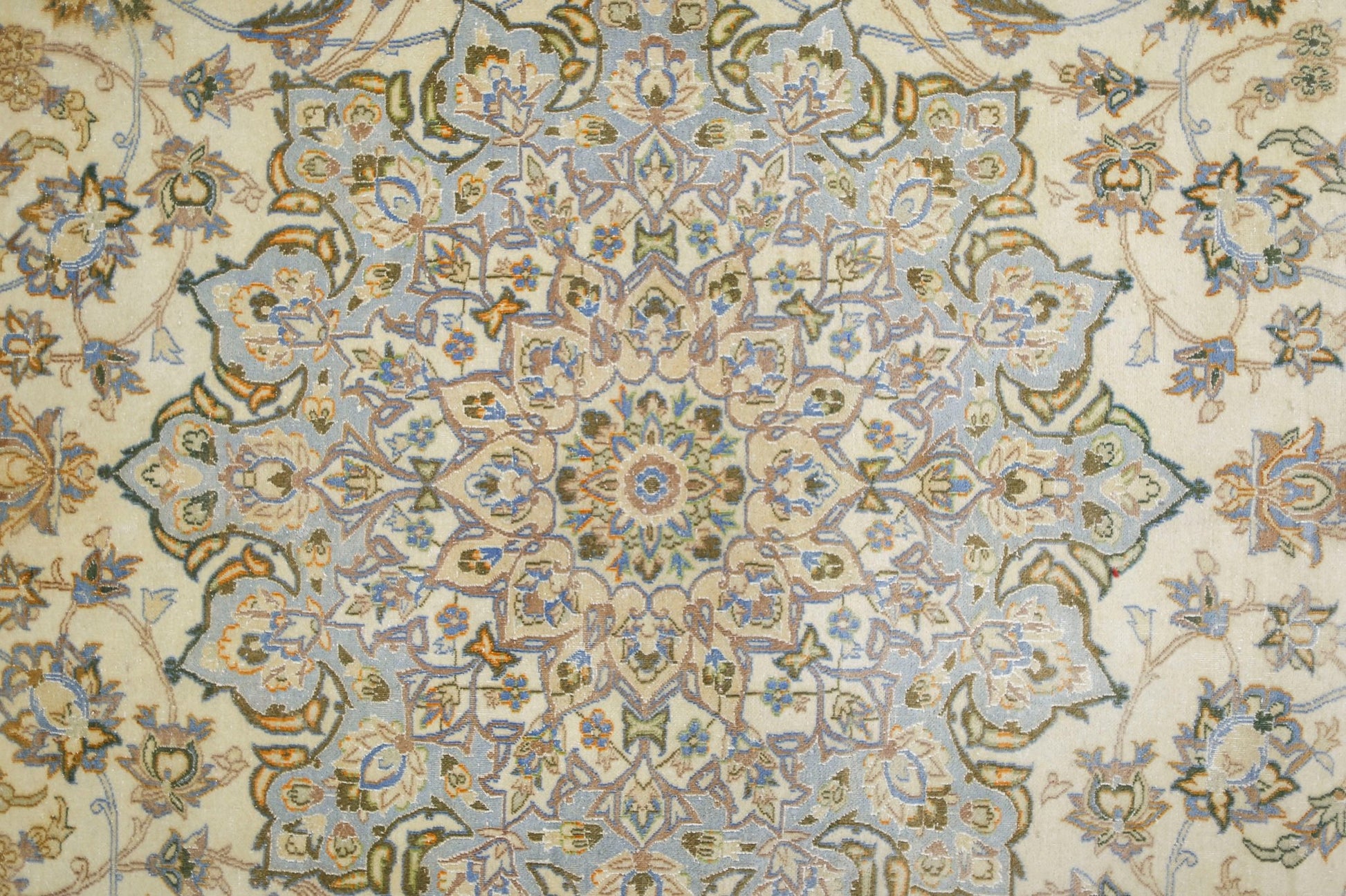 Handmade Vintage Persian Nain Rug | 392 x 259 cm | 12'10" x 8'6" - Najaf Rugs & Textile