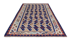 Handmade Vintage Persian Ghasghai Kilim | 152 x 106 cm | 5' x 3'6" - Najaf Rugs & Textile