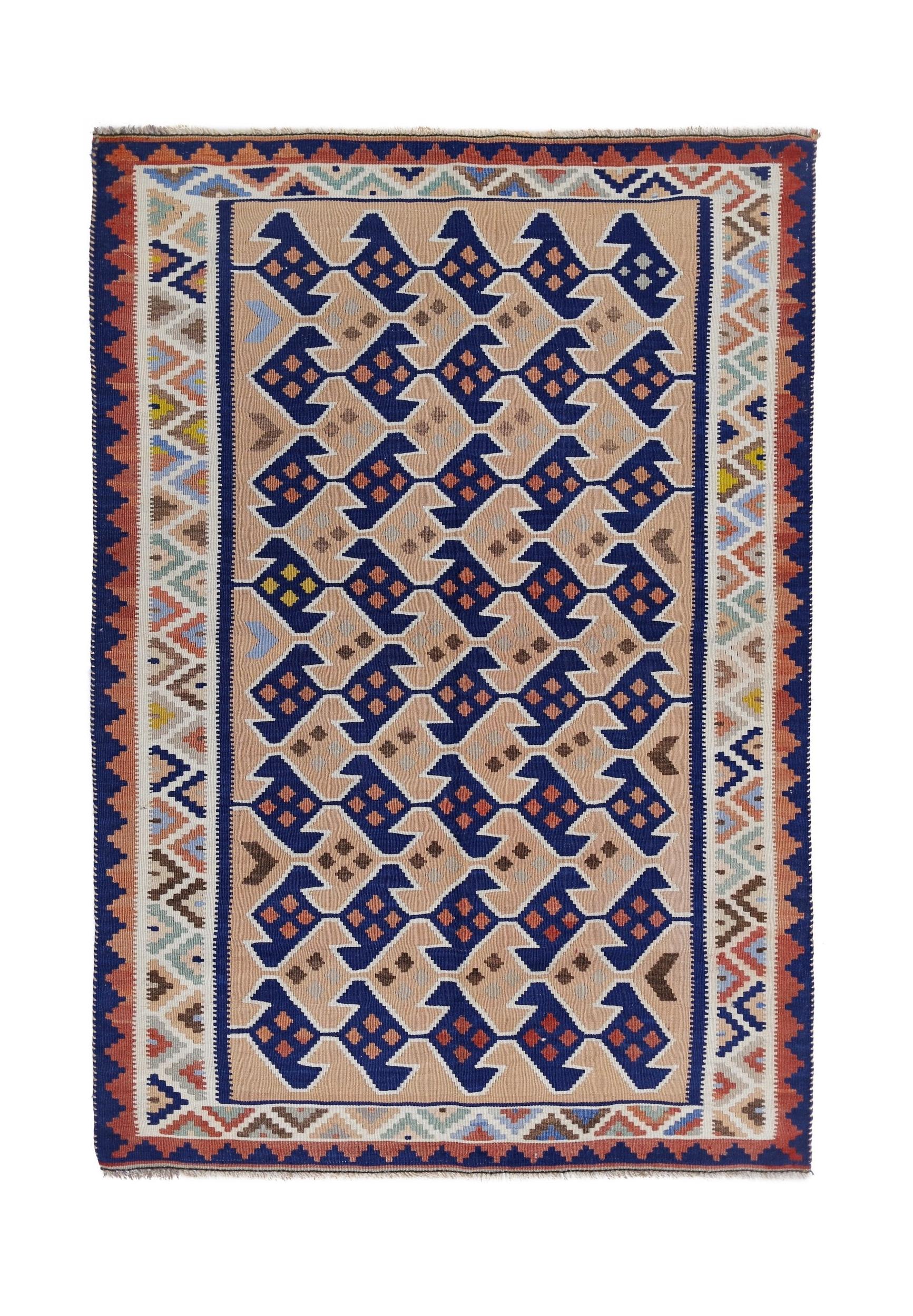 Vintage Persian Qashqai Kilim