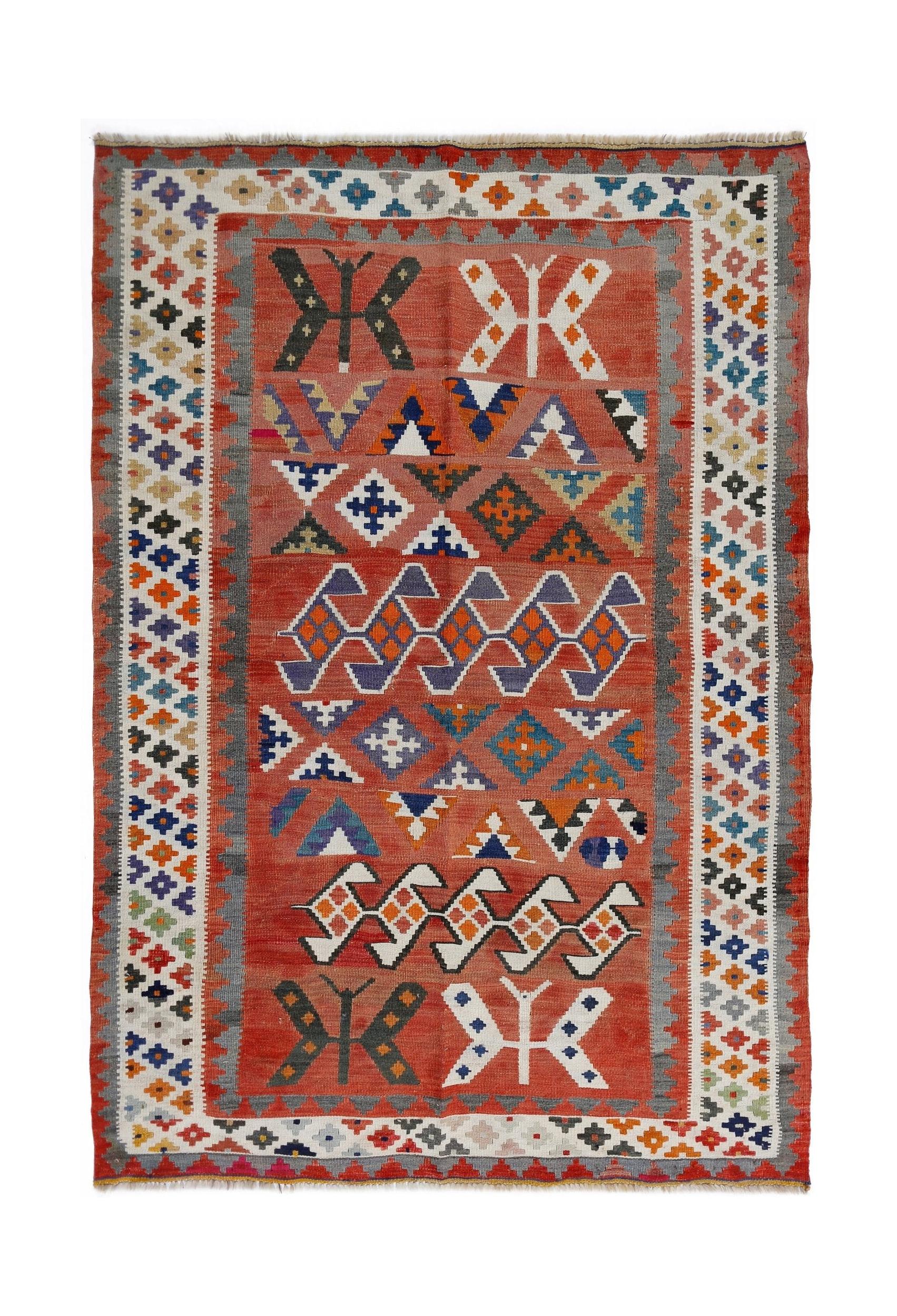 Vintage Persian Qashqai Kilim
