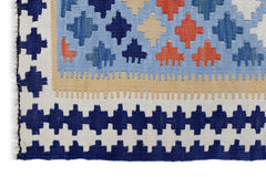 Handmade Vintage Persian Ghasghai Kilim | 191 x 155 cm | 6'3" x 5'1" - Najaf Rugs & Textile