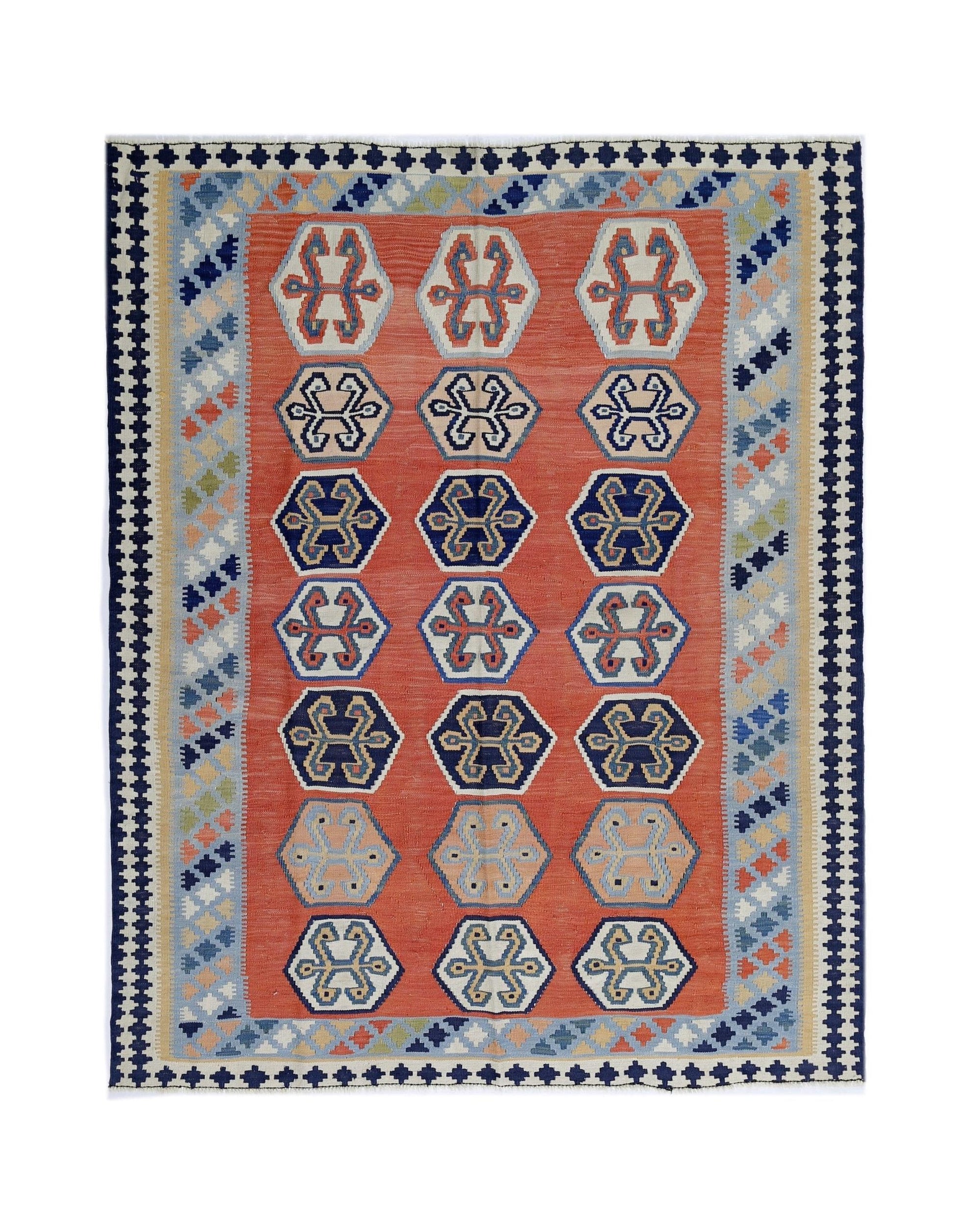 Vintage Persian Qashqai Kilim