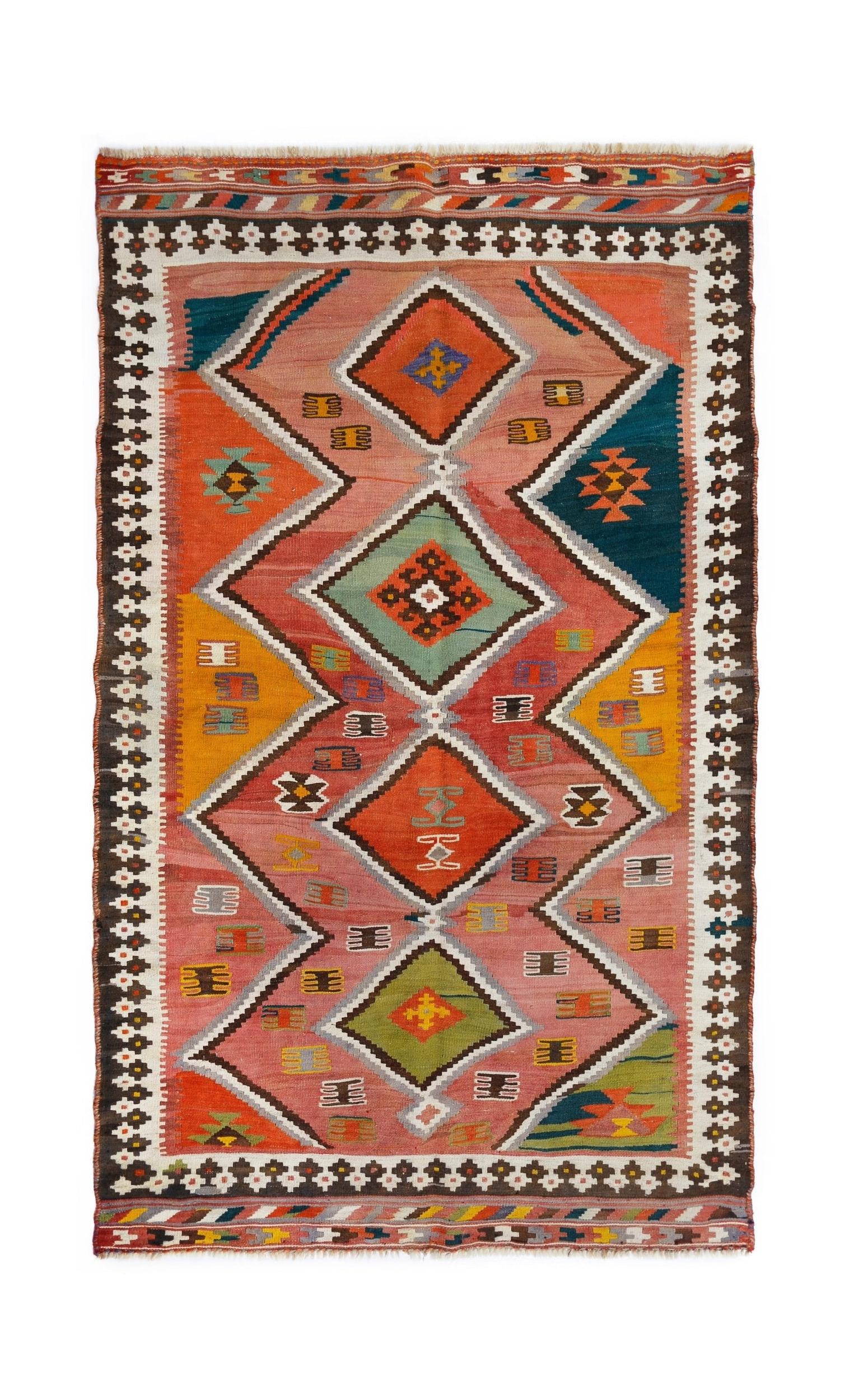 Vintage Persian Qashqai Kilim