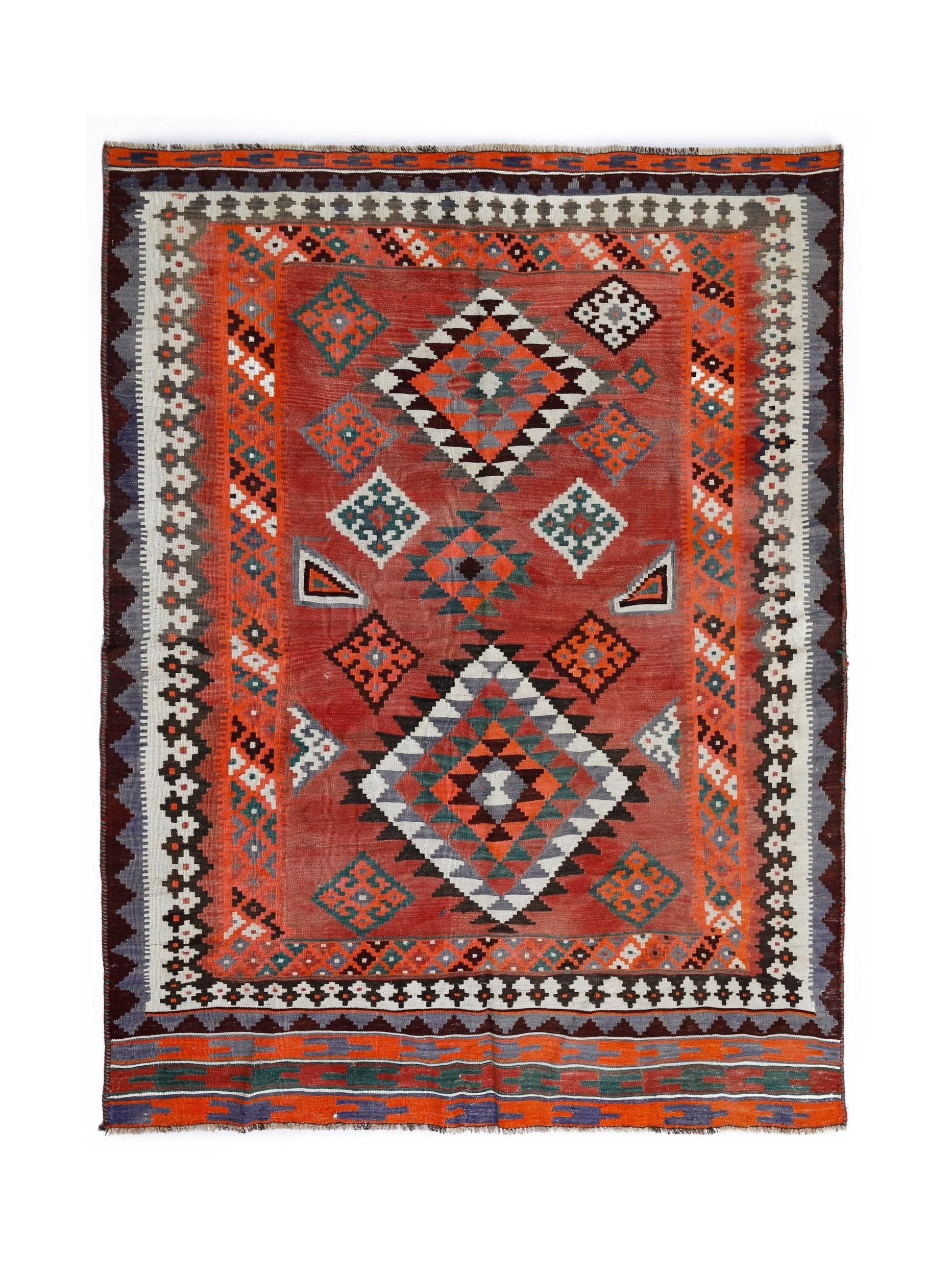 Vintage Persian Qashqai Kilim