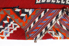 Handmade Vintage Persian Ghasghai Kilim | 223 x 184 cm | 7'4" x 6' - Najaf Rugs & Textile