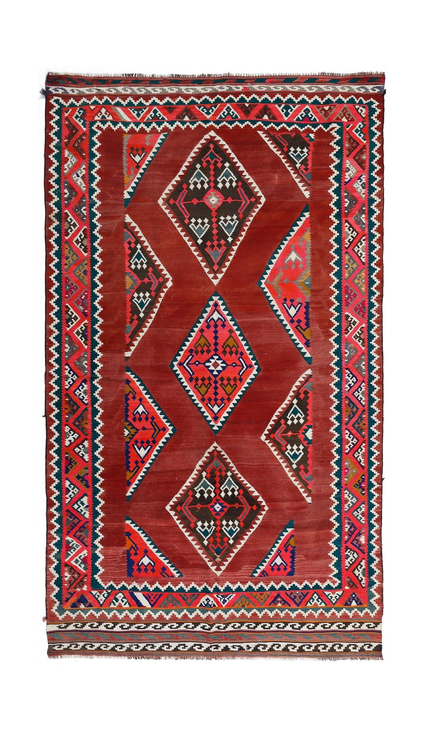 Vintage Persian Qashqai Kilim