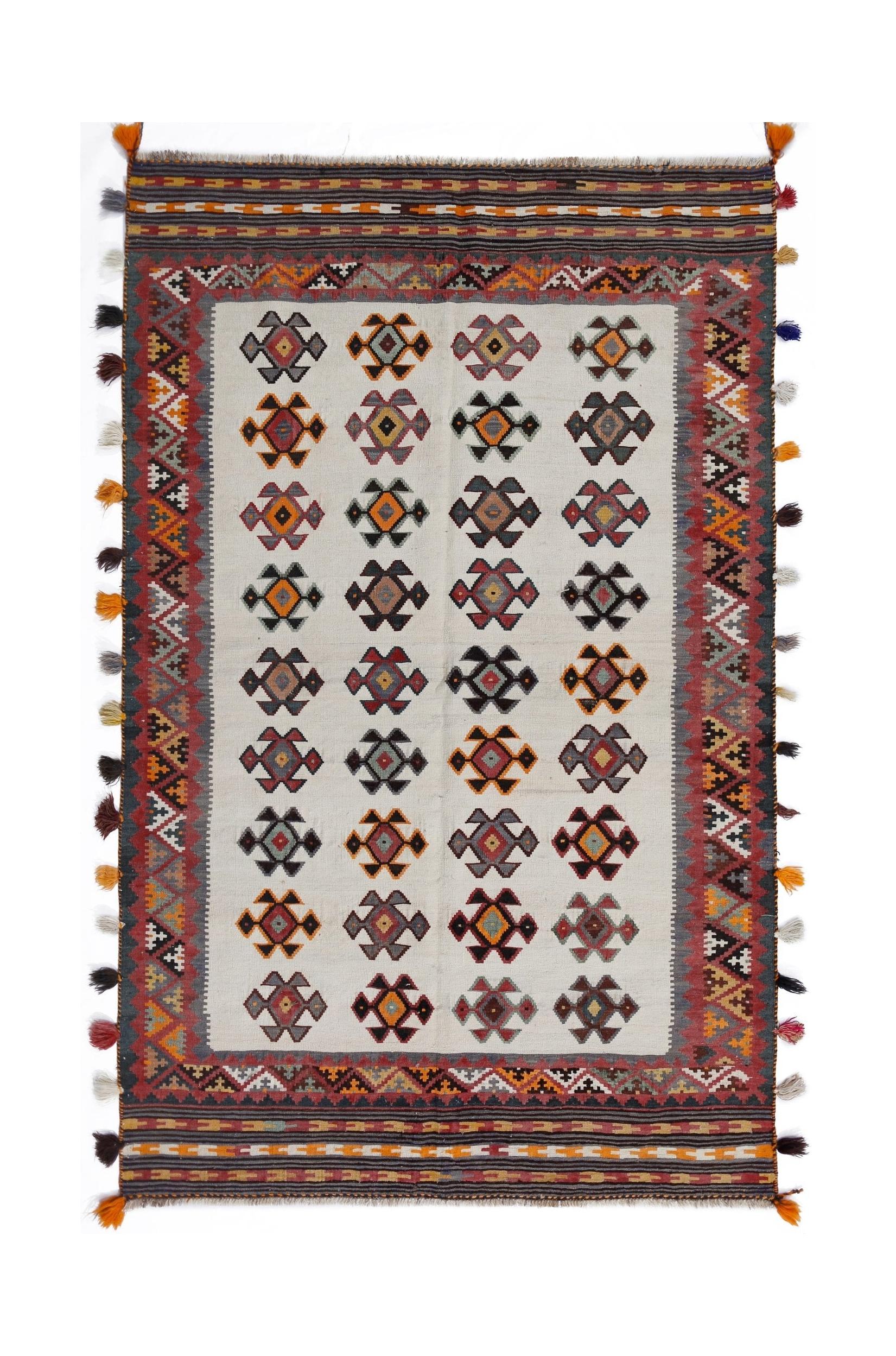 Vintage Persian Qashqai Kilim