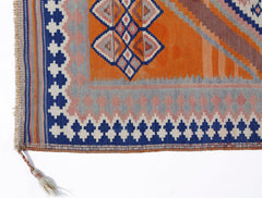 Handmade Vintage Persian Ghasghai Kilim | 250 x 186 cm | 8'3" x 6'1" - Najaf Rugs & Textile