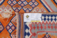 Handmade Vintage Persian Ghasghai Kilim | 250 x 186 cm | 8'3" x 6'1" - Najaf Rugs & Textile